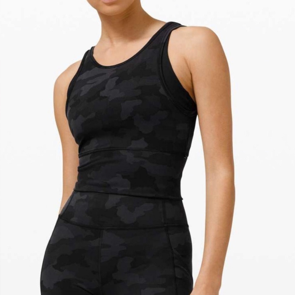 Lemon power divot camo tank top